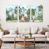 GUBIYU Woodland Nursery Decor for Boys Animal Greens Woodland Creature Wall Art,Safari Baby Animals Prints,Forest Animal Rabbit Bear Nursery Pictures for Kids Bedroom Classroom Decorations 24"X36" view 2