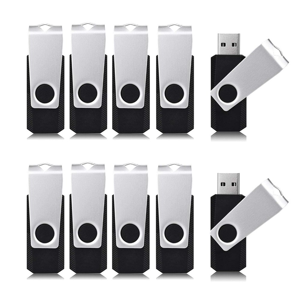 Aiibe 64GB Flash Drive 50 Pack USB Flash Drive 64GB USB Drive Bulk Thumb Drives USB 2.0 Memory Stick Zip Drive Multipack, Black