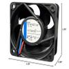 12V 622H 190mA 2.3W 6025 Cooling Fan 2-Wire view 4