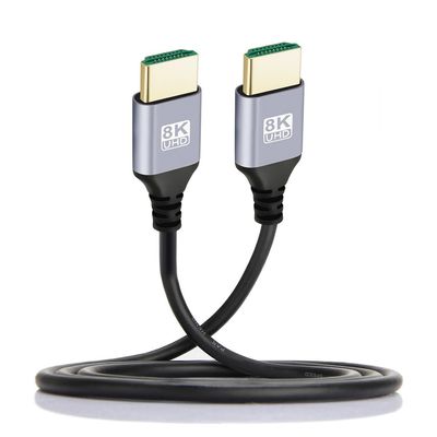 cablecc High Speed Ultra Thin HDTV HDMI 2.1 Cable Male to Male 8K 4K Hyper Super Flexible Slim Cord Type-A for Computer HDTV 1M
