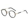VENOAL Retro Round Reading Glasses Women Men, Blue Light Blocking Computer Flat Glasses, TR90 Anti Eye Strain/Glare Readers (Color : Black-Gold, Size : +350) view 1