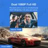 3 Channel Car DVR HD 1080P 2-Len Inside Vehicle Dash Cam Three Way Camera DVRs Recorder Video Registrator Mini Dashcam Camcorder view 4