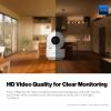 YoLink Uno 2.4G WiF Wireless Home Security Camera Indoor, for Baby and Pet Monitor, 1080p Dog Camera with Phone App, Night Vision B/W, 2-Way Audio, 64G SD Card Included, 360 view 3