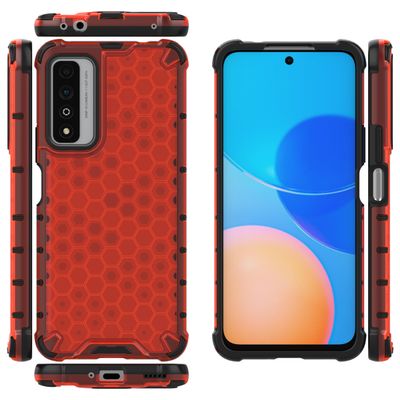 Case for Honor Play 5T Pro Cover,Case for Honor Play 5T Pro Case 2-in-1 Phone Case Cover Red