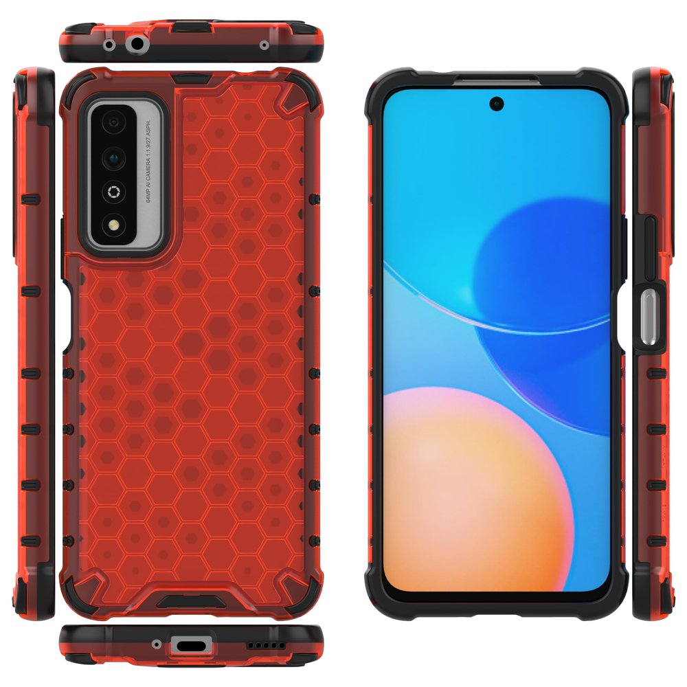 Case for Honor Play 5T Pro Cover,Case for Honor Play 5T Pro Case 2-in-1 Phone Case Cover Red