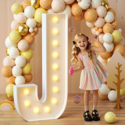 imprsv Marquee Letters, 4FT Light Up Letters J with Light for Party Decor