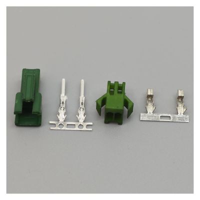 10-100Set Black White Blue Green Red SM Connector Plug Pitch 2.54MM Female Male Housing + Terminals SM-2P SM-2R JST SM2.54 2Pin (Color : Green, Size : 20SET_2P)