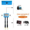 2ft Sound Channel swicher 1/8" aux Input 3.5mm Female to 2X 3.5 Output Switch Selector 2 in 1 Out R/L Stereo Audio 1 in 2 Out Stereo Audio Splitter with Phone pc Player view 4