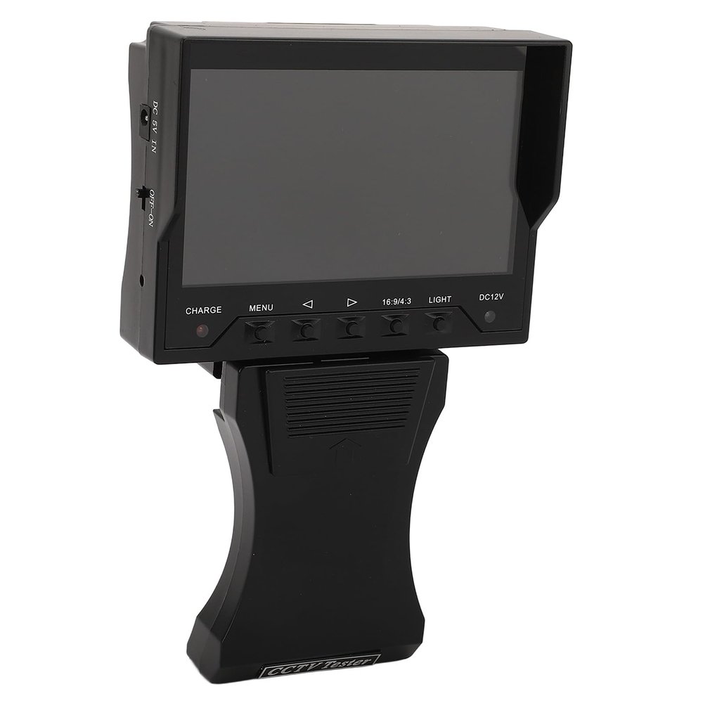 AHD CCTV Monitor Camera Tester, Analog Video Monitor Tester Portable CCTV Tester Networking Tools with 4.3in Display Screen, UTP Cable Test/VGA Input, OSD switch (US Plug)