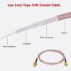 CAPChang WiFi Antenna Extension Cable 2 Pack 3.3FT RP-SMA Male to RP-SMA Female Bulkhead Mount RG316 Cale for WiFi Router Security IP Camera Wireless Mini PCI Express PCIE Network Card Adapter view 3