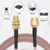 CAPChang WiFi Antenna Extension Cable 2 Pack 3.3FT RP-SMA Male to RP-SMA Female Bulkhead Mount RG316 Cale for WiFi Router Security IP Camera Wireless Mini PCI Express PCIE Network Card Adapter view 4
