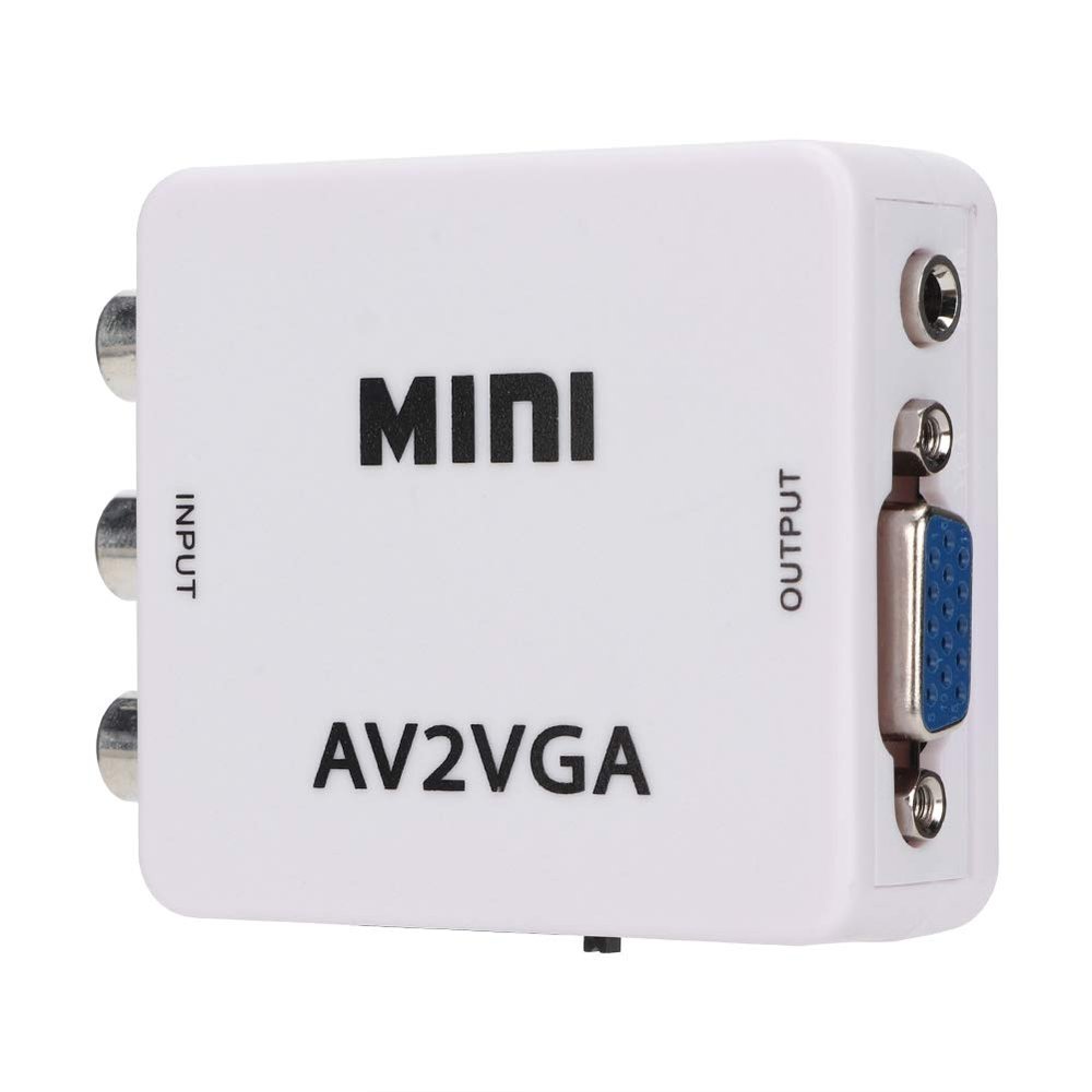 480P Composite AV to VGA Adapter Video Adapter, Converter Auxiliary Input Adapters