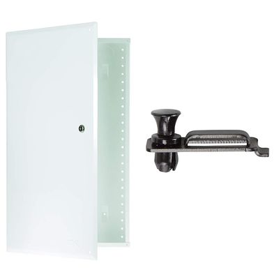Legrand - OnQ Structured Media Enclosure with Hinged Door, 42 Inch Metal Media Box, EN4250 & Legrand - OnQ Cable Management Clips, No Tools to Install Wall Cable Management, AC103520, 20 Pack
