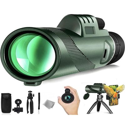 80 x 100 Monocular-Telescope Low Night Vision Monoculars High Definition for Adults High Powered with Smartphone Adapter Telescope Hunting Wildlife Bird Watching Travel Camping Hiking
