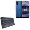 BoxWave Keyboard Compatible with Nokia G11 Plus - SlimKeys Bluetooth Keyboard, Portable Thin with Chiclet-Style Keys - Jet Black view 1