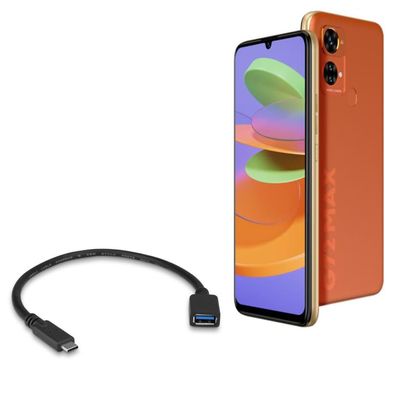 BoxWave Cable Compatible with BLU G72 Max - USB Expansion Adapter, Add USB Connected Hardware to Your Phone
