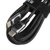 HQRP USB Type-C to USB Type-C Fast Charging Cable 100W, 6.5 Foot, Nylon Compatible with Nintendo Switch Gaming System, Laptops, Tablets, Phones with USB Type-C Charging Port, Cable Fast Charge view 3