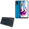 BoxWave Keyboard Compatible with BLU C7X - SlimKeys Bluetooth Keyboard - with Backlight, Portable Slim LED 7 Colors - Jet Black view 1