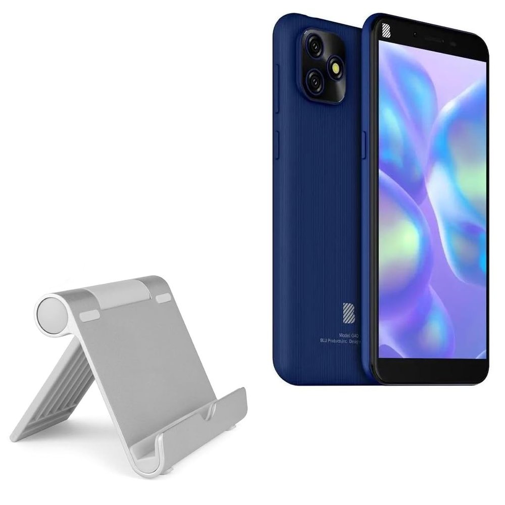 BoxWave Stand and Mount Compatible with BLU G40 - VersaView Aluminum Stand, Portable, Multi Angle Viewing Sturdy