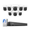 REOLINK 4K PoE Security Camera System, 8pcs Person/Vehicle Detection IP Cameras, 16CH NVR with 4TB HDD, Bundle with 2X Outdoor Dual-Lens IP Camera Duo 2 PoE view 2