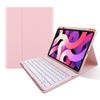 kaitesi Keyboard Case Mouse Compatible with iPad Air 13" (M3/M2)  iPad Pro 12.9 inch (6th/5th/4th/3rd Gen) Case with Detachable Keyboard Cute Round Keys,Pink view 3
