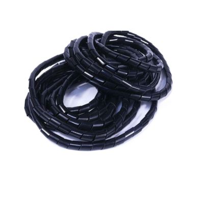 6-30mm Line Winding Pipe Protection Spiral Wrap Cable Wire Protector Cable Sleeve Cover Tube Plastic (Color : Black, Size : 18MM_1METER)