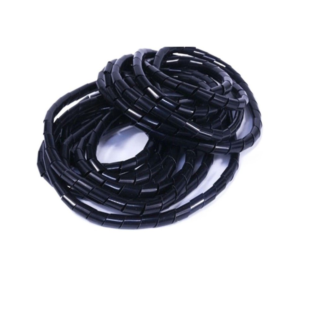6-30mm Line Winding Pipe Protection Spiral Wrap Cable Wire Protector Cable Sleeve Cover Tube Plastic (Color : Black, Size : 18MM_1METER)