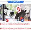 AlfaView Universal Vertical Pole Mount Adapter Bracket for CCTV Security Camera PTZ Dome Vertical Pole Wall Mounting Bracket with Stainless Steel 200mm Loops (1 Pack, Black) view 2