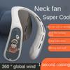 DESHVA USB Rechargeable Portable Bladeless Fan, with Led Digital Display, 2000Mah 18650 Battery and 5 Speeds, The Battery Life is Up to 12 Hours, Suitable for Outdoor Travel and Fitness.,White view 2