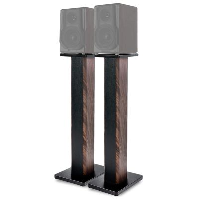 35.4 Inch (90CM)- Pair- Wood Speaker Stands for Home-Cinema HiFi Desktop and Satellite Speakers Monitor Stands, Enhanced Audio Listening Experience for Home Theaters