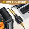 CAT 6 Ethernet Splitter 1 to 2 1000Mbps, BolAAzuL Gigabit RJ45/Network Splitter (1 in 2 Out) High Speed 1x2 with USB Power Cable 2.6ft, for Cat5/5e/6/7/8, 2 Devices Simultaneously Networking view 4