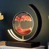 EMYJAY Hourglass Table LampMoving Sand Art Picture 3D Glass Deep Sea Sandscape Flowing Sand Frame Desktop Ornaments Light Up The House Easy to Use (Color : Rojo, Size : 256x283mm) view 1