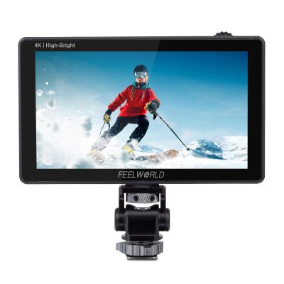 FEELWORLD LUT5E 5.5 Inch 1600nits High Bright DSLR Camera Field Monitor Auto Dimming Touchscreen HDR 3D LUT with Waveform F970 External Power and Install Kit 4K HDMI Input Output 1920X1080 IPS Panel