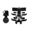 NovelGoal Aluminum Ball Clamp Mount for Underwater Diving Light Arms 3-Hole and Ball Head Adapter for Hero Camera (with Ball Adapter 4) view 1
