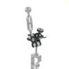NovelGoal Aluminum Ball Clamp Mount for Underwater Diving Light Arms 3-Hole and Ball Head Adapter for Hero Camera (with Ball Adapter 1) view 2