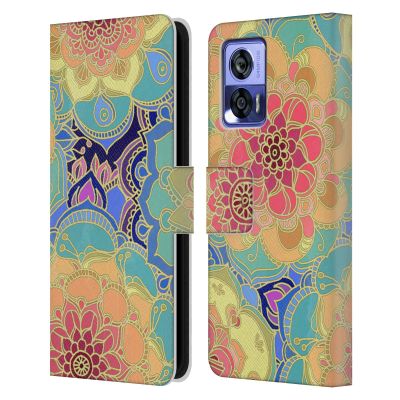 Head Case Designs Officially Licensed Micklyn Le Feuvre Obsession Florals 2 Leather Book Wallet Case Cover Compatible with Motorola Edge 30 Neo 5G
