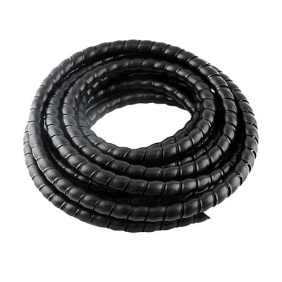 1/2/5M Winding Tube 8/10/12/16/20 Mm Wire Organizer Cable Protection Sleeve Tube Spiral Wrap Winding Protector (Color : Black, Size : ID 10MM_2 Meters)