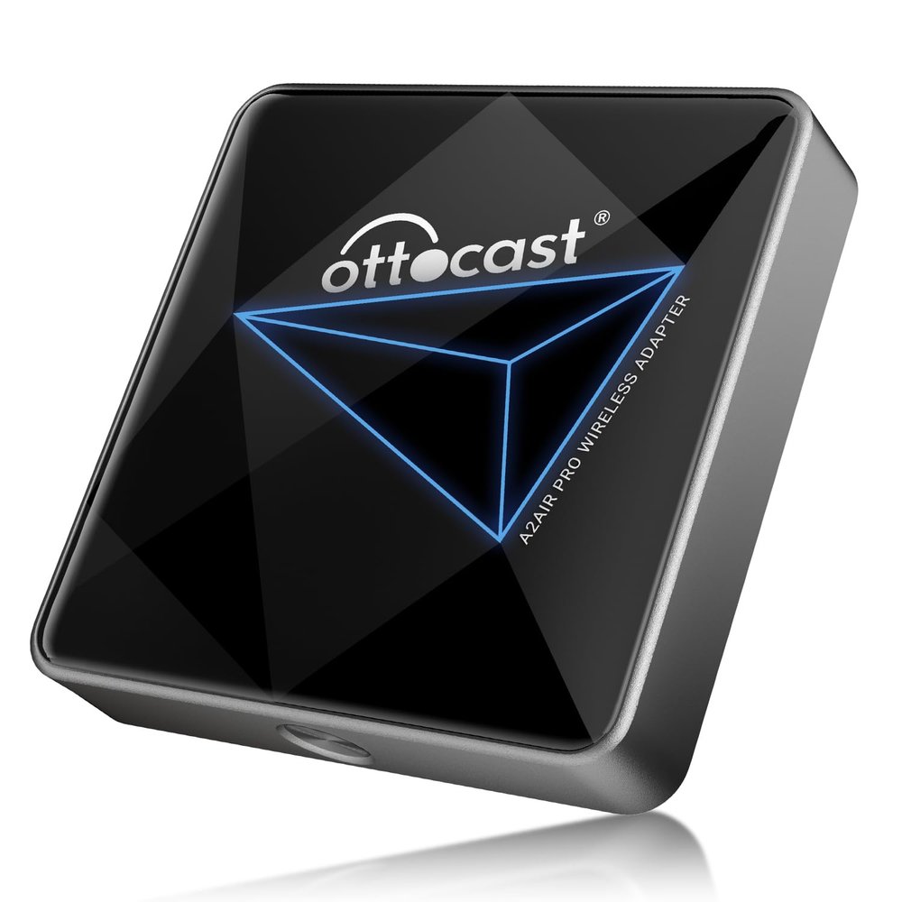 OTTOCAST A2Air Pro Android Auto Wireless Adapter, Auto-Reconnect, Convert Wired AndroidAuto to Wireless, Plug & Play, Low-Latency Dongle for Android 11+ Phones & Factory Wired AndroidAuto Cars