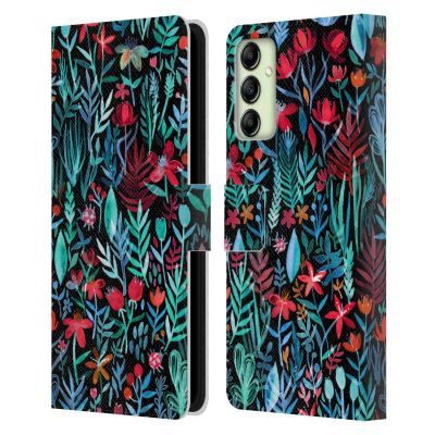 Head Case Designs Officially Licensed Micklyn Le Feuvre Walks At Night Watercolour Garden Leather Wallet Case Compatible with Samsung Galaxy A14 5G