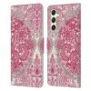 Head Case Designs Officially Licensed Micklyn Le Feuvre Berry Pink Cream and Mauve Floral Patterns Leather Wallet Case Compatible with Samsung Galaxy A54 5G view 1