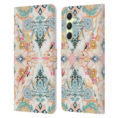 Head Case Designs Officially Licensed Micklyn Le Feuvre Wonderland in Spring Mandala Leather Wallet Case Compatible with Samsung Galaxy A54 5G