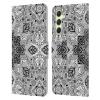 Head Case Designs Officially Licensed Micklyn Le Feuvre Lace in Monochrome Mandala Leather Wallet Case Compatible with Samsung Galaxy A54 5G view 1