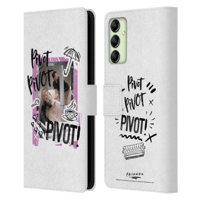 Head Case Designs Officially Licensed Friends TV Show Pivot Doodle Art Leather Wallet Case Compatible with Samsung Galaxy A14 5G