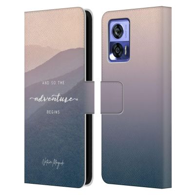 Head Case Designs Officially Licensed Nature Magick Mountains So The Adventure Begins Quote Leather Book Wallet Case Cover Compatible with Motorola Edge 30 Neo 5G