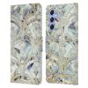 Head Case Designs Officially Licensed Micklyn Le Feuvre Pale Bright Mint and Sage Art Deco Marbling Marble Patterns Leather Wallet Case Compatible with Samsung Galaxy A34 5G view 1