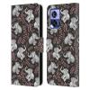 Head Case Designs Officially Licensed Micklyn Le Feuvre Little Laughing Elephants in Coral and Grey Wildlife Leather Book Wallet Case Cover Compatible with Motorola Edge 30 Neo 5G view 1