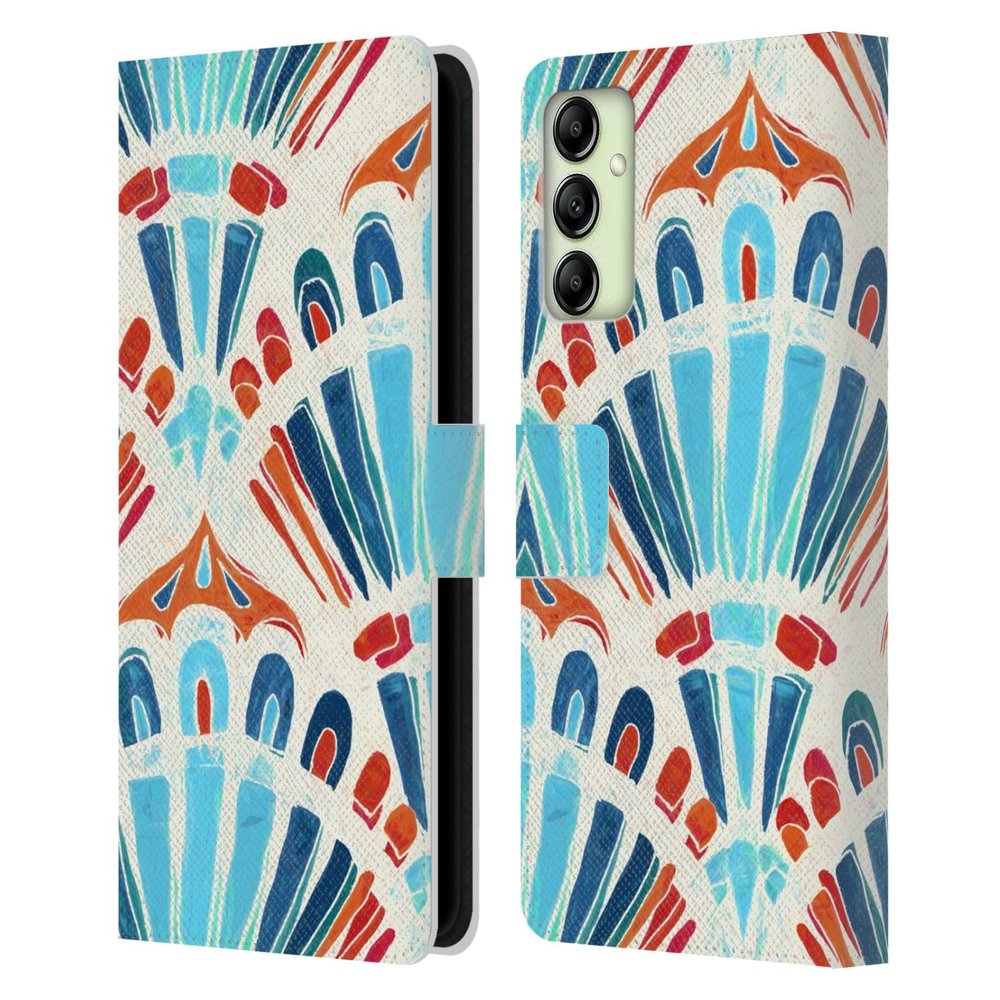 Head Case Designs Officially Licensed Micklyn Le Feuvre Carnival Patterns 6 Leather Wallet Case Compatible with Samsung Galaxy A14 5G