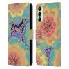 Head Case Designs Officially Licensed Micklyn Le Feuvre Obsession Florals 2 Leather Wallet Case Compatible with Samsung Galaxy A14 5G view 1