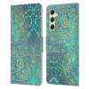 Head Case Designs Officially Licensed Micklyn Le Feuvre Sapphire and Jade Mandala Leather Wallet Case Compatible with Samsung Galaxy A54 5G view 1
