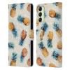 Head Case Designs Officially Licensed Micklyn Le Feuvre Pineapples and Crystals Patterns Leather Wallet Case Compatible with Samsung Galaxy A14 5G view 1